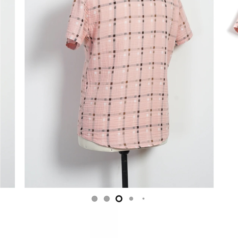 Hansen garments Pink Plaid Button-Up Shirt - Picture 5 of 16
